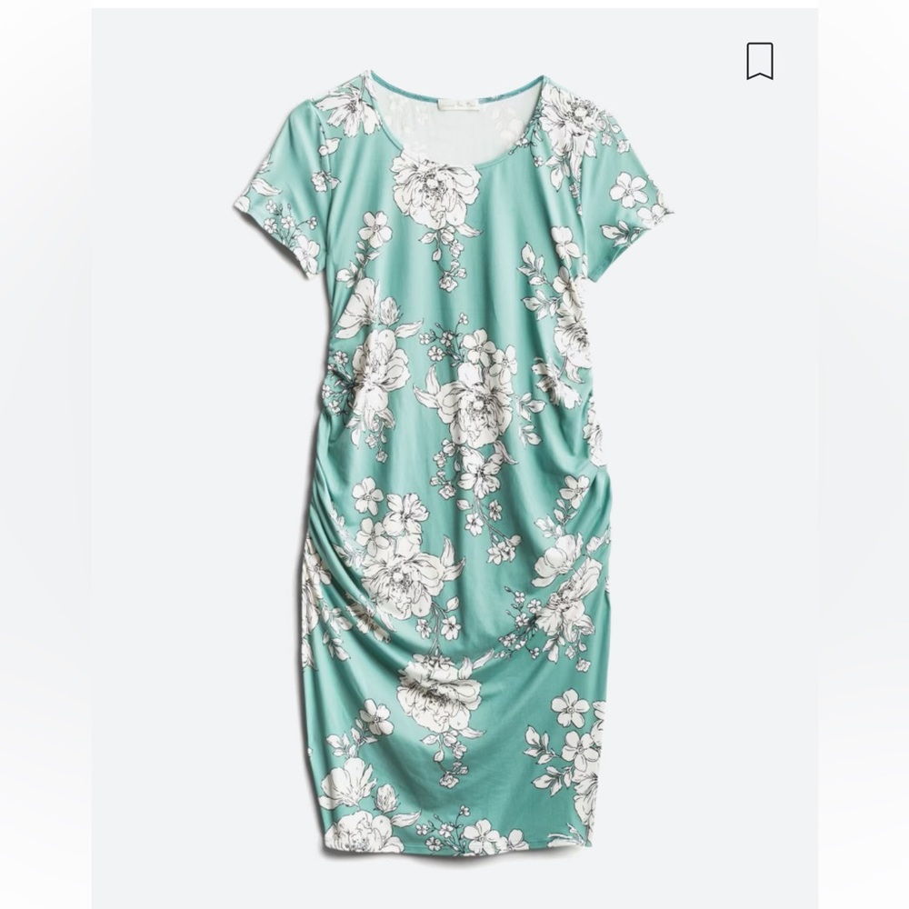 MATERNITY SHORT SLEEVE MATERNITY KNIT DRESS